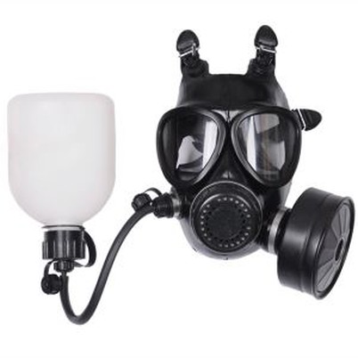 Gas mask facepiece canister